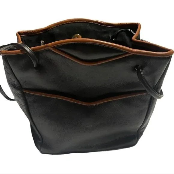 Jo Ann Page Marina Black Leather Purse! - Picture 2 of 9